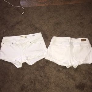 Garage White denim shorts